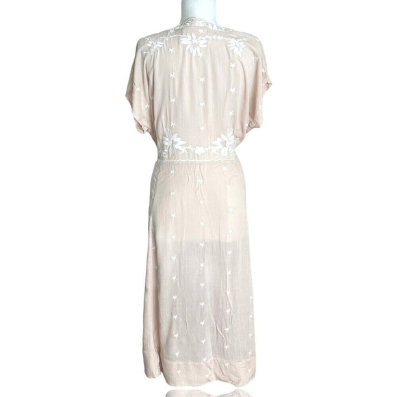 Time For Me Embroidered Boho Duster Kimono Large Floral Long Jacket Festival - Picture 3 of 16